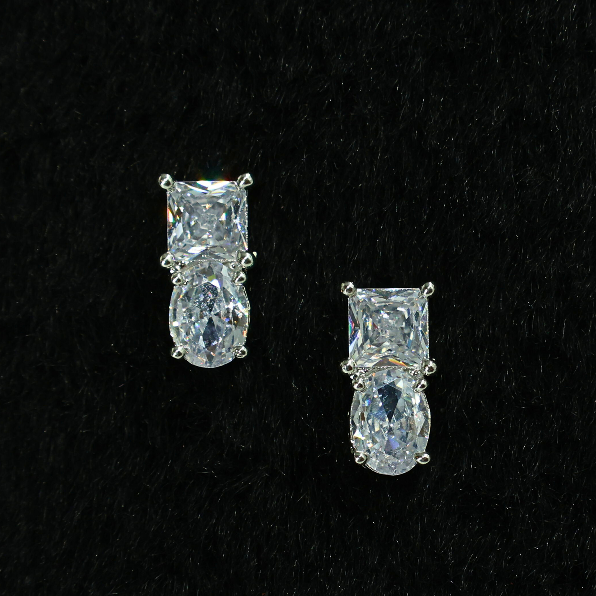Radiant Square Diamond Studs