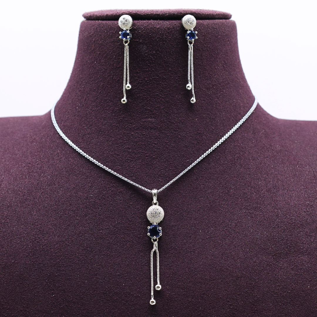 Azure  Elegance Pendent Set
