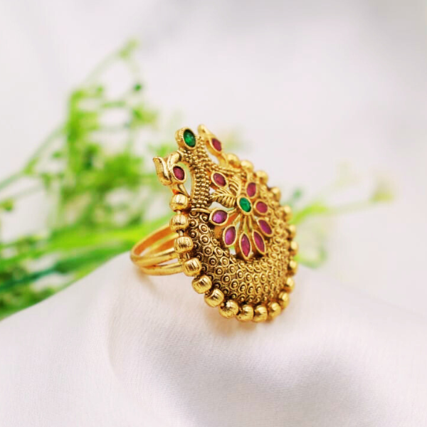 Temple Blossom Statement Ring