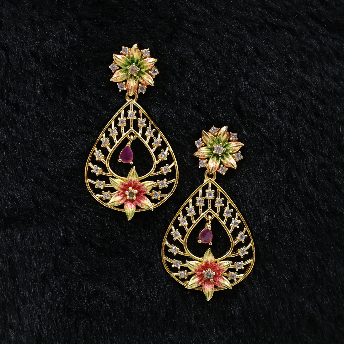 Orchid Teardrops Earring