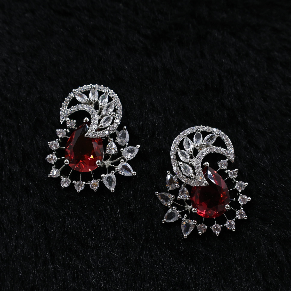 Crimson Bloom Earrings