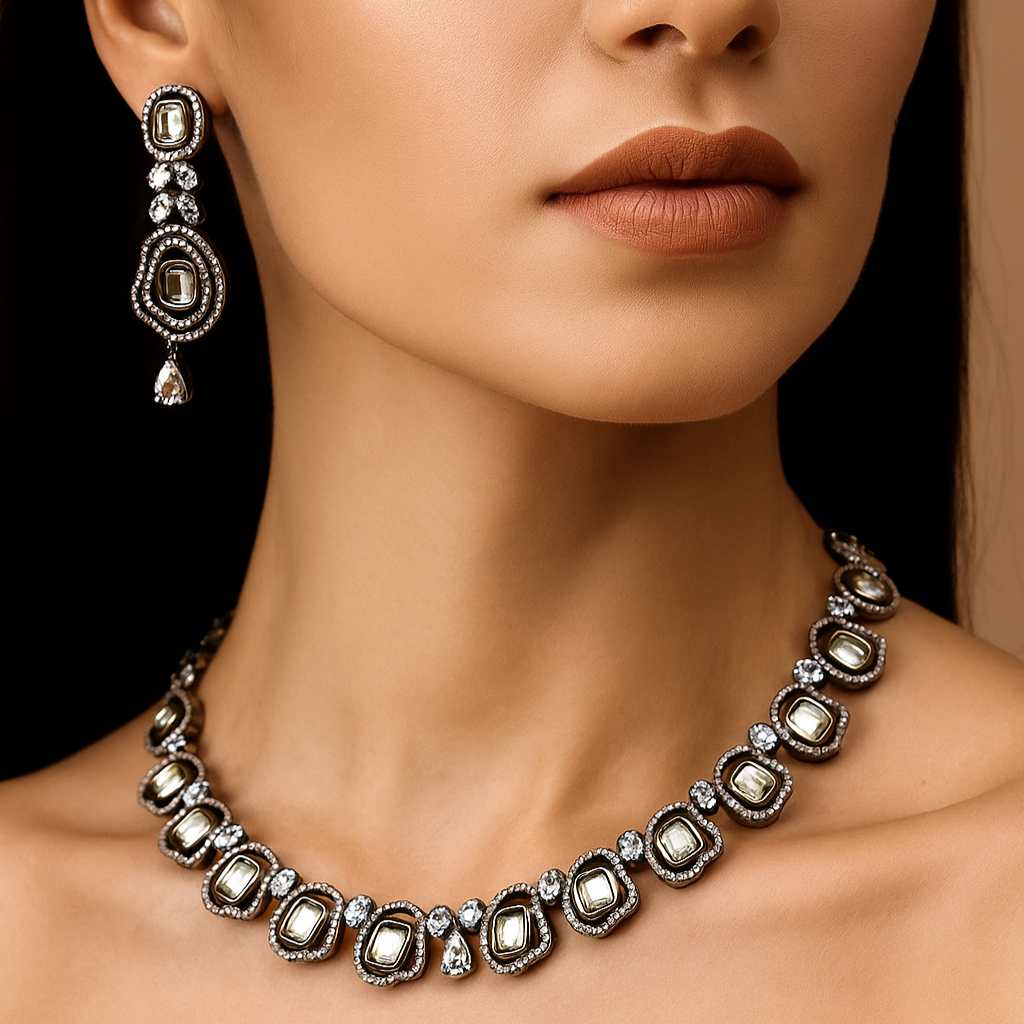 Vintage Glamour Imitation Choker Set