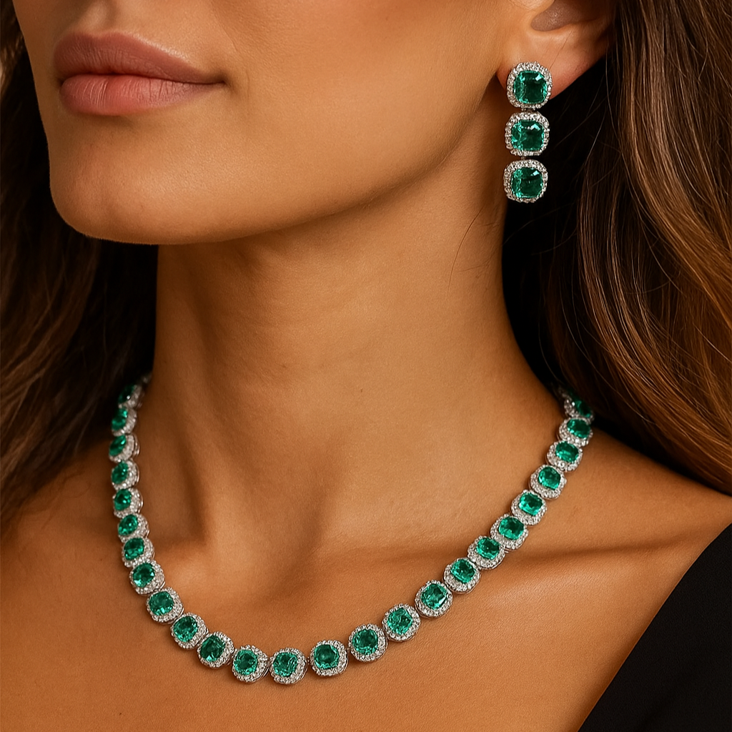 Emerald Elegance Jewelry Set