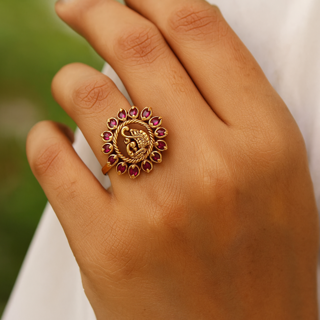 Regal Peacock Heritage Ring