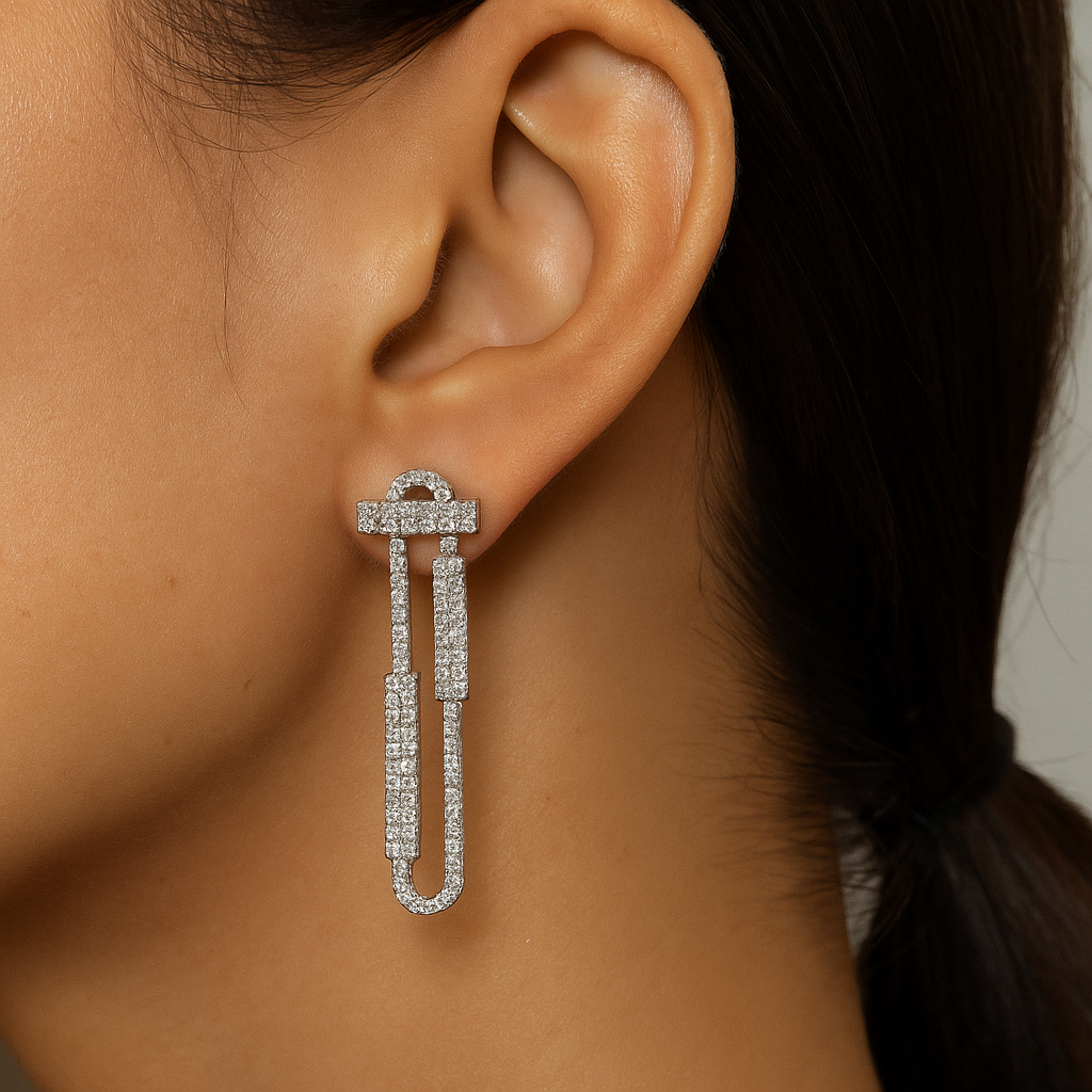 Crystal Links Earring