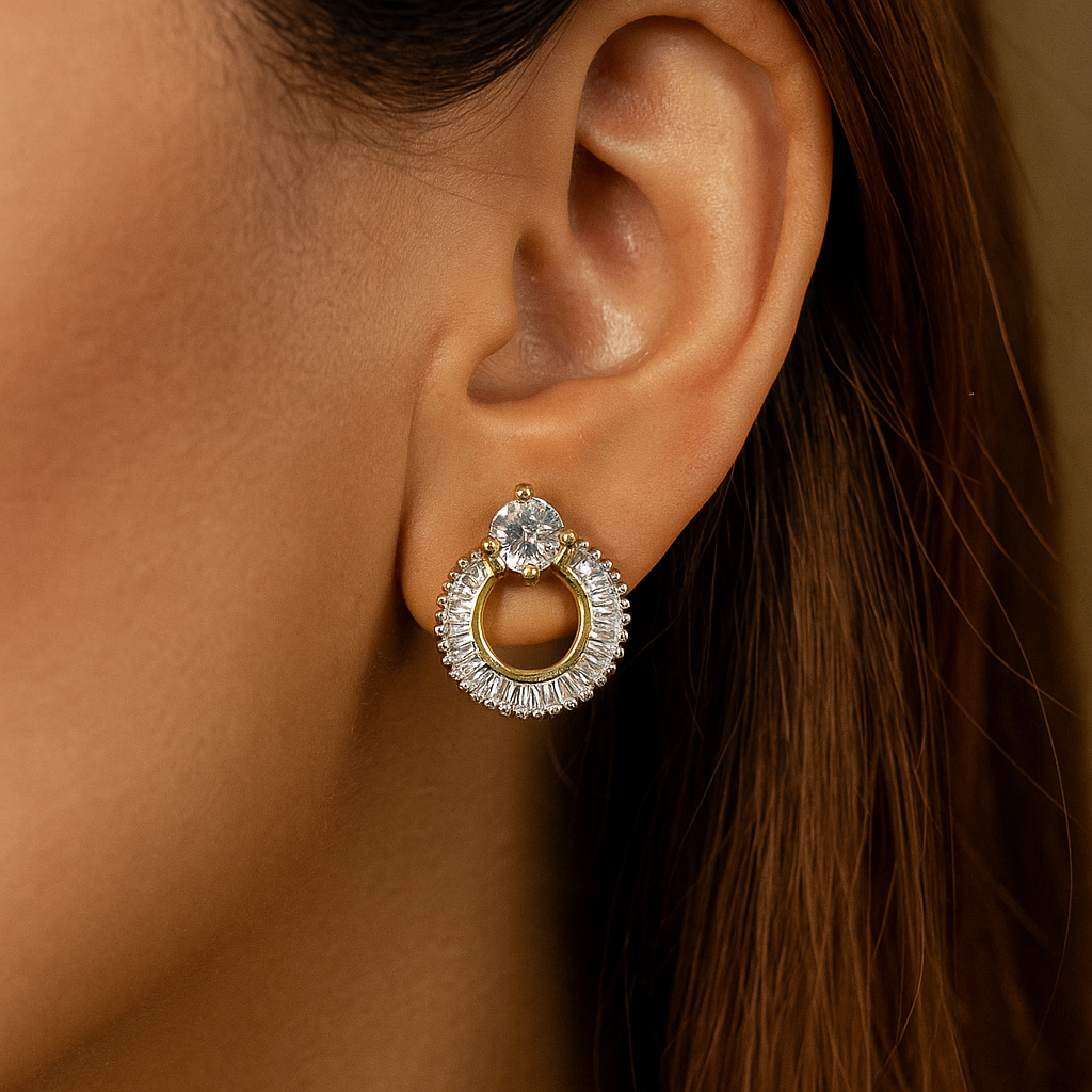 Radiant Circle Glam Earrings