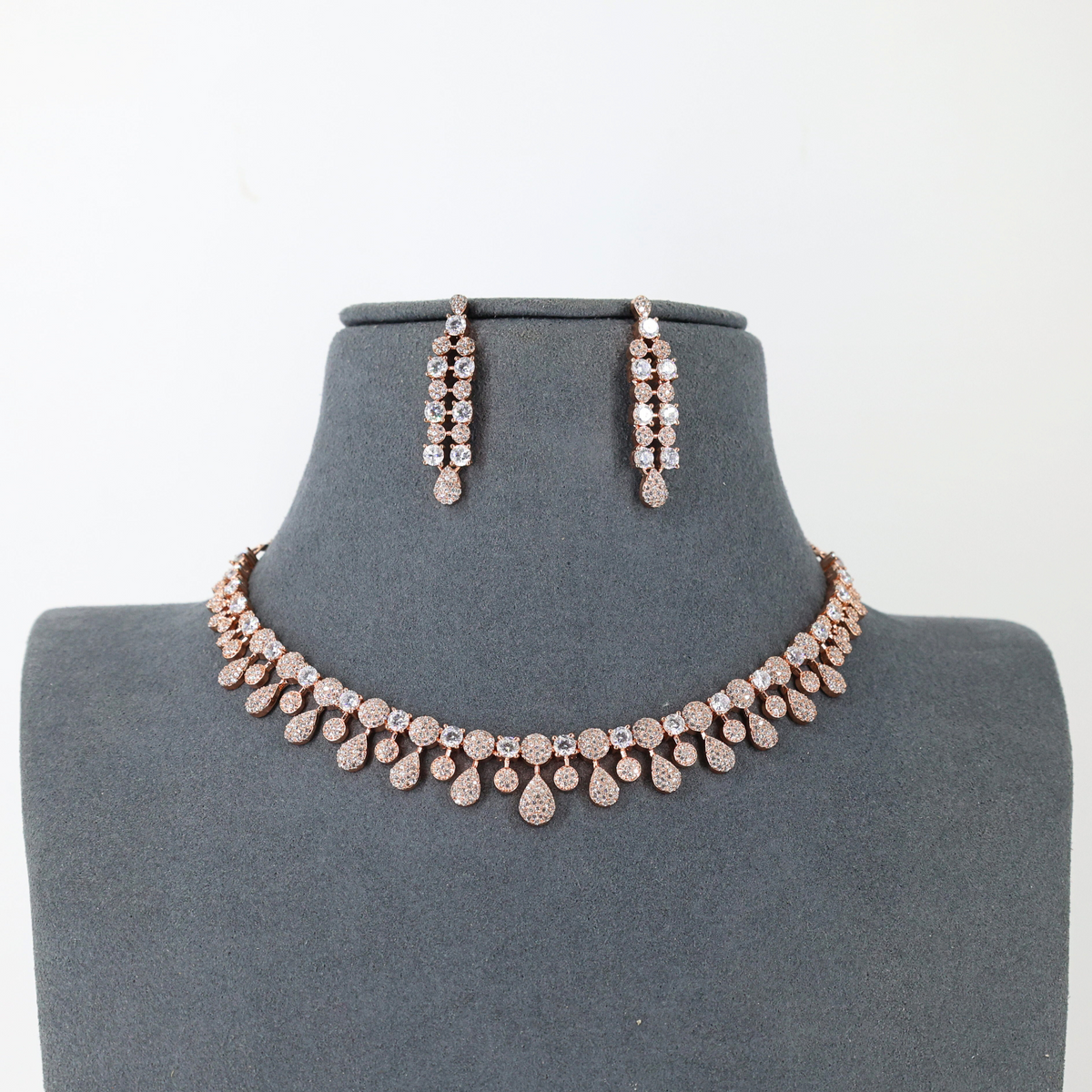 Rose Radiance Drop Necklace Set