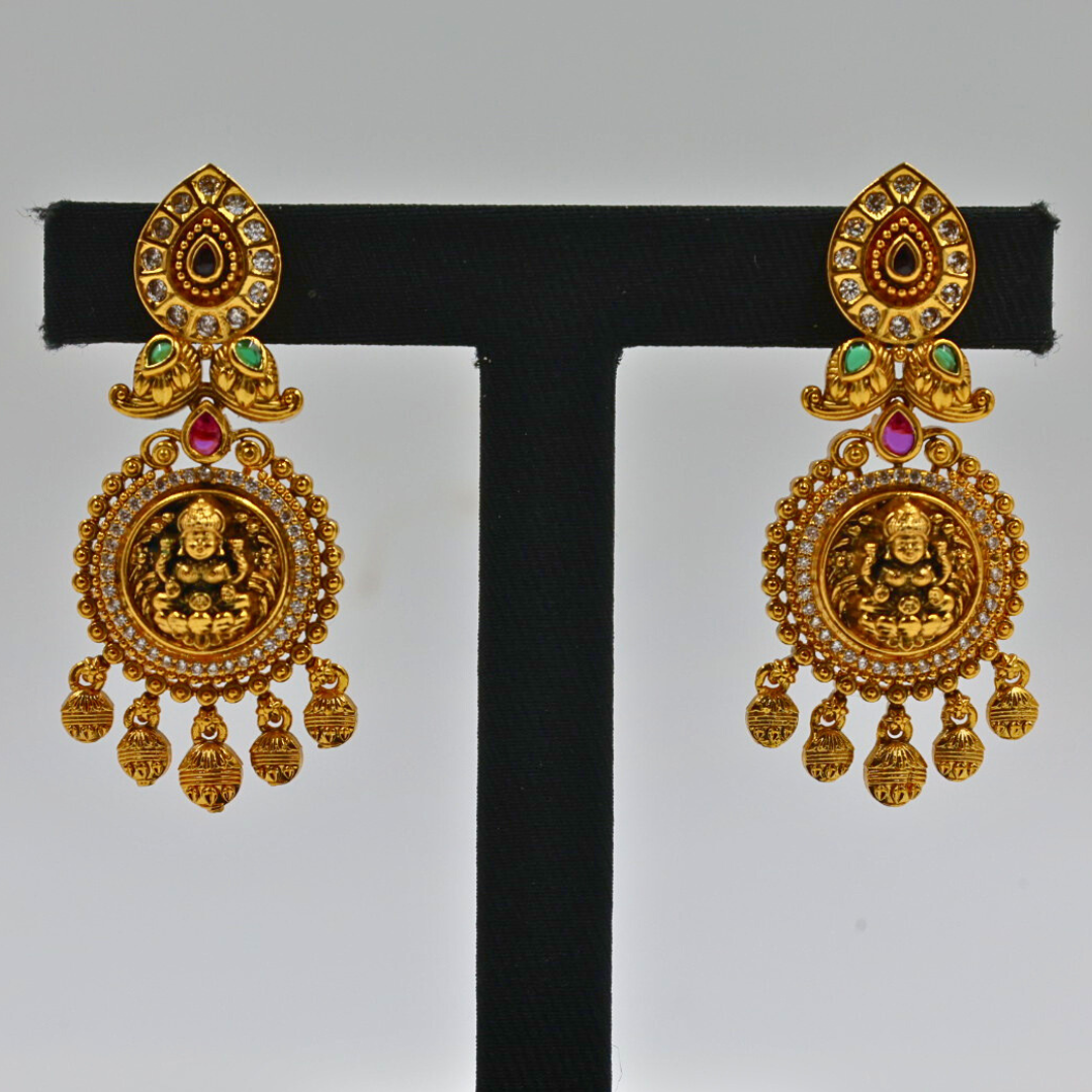 Divine Lakshmi Temple Earrings