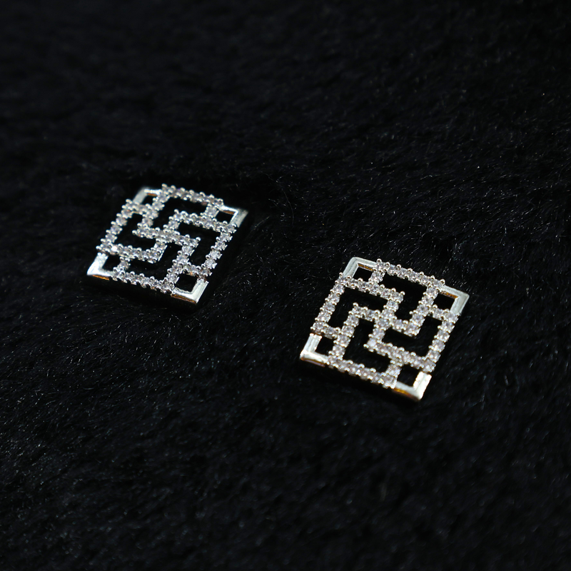 Diamond Square Elegance Earring - 