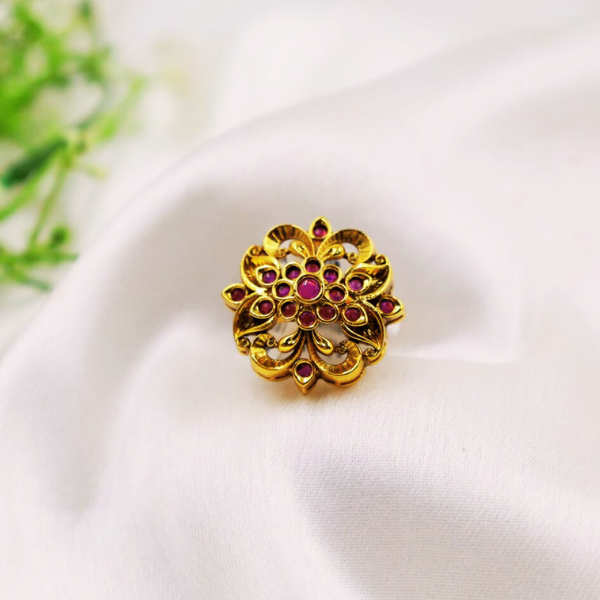 Ruby Lotus Bloom Ring