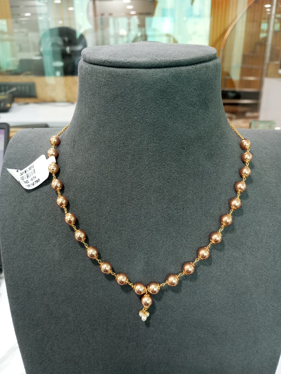 Golden pearl Mala