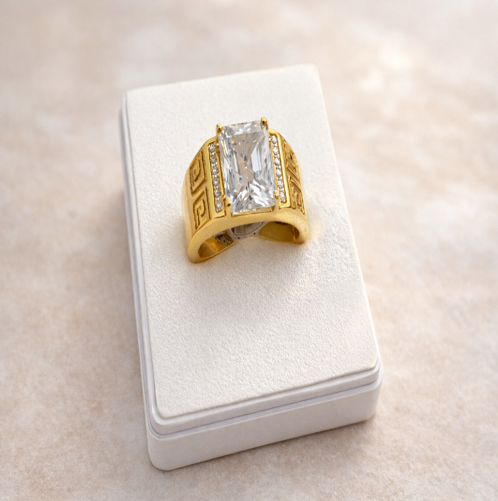 American Diamond Golden Ring